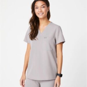 Figs Set Catrina 1-Pocket Top Yola High-Waisted pants L Slate